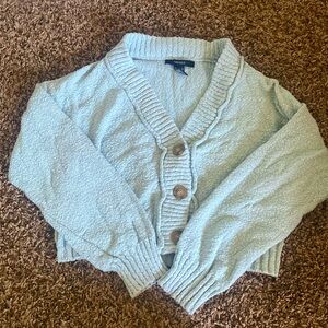 Forever 21 Blue cropped cardigan